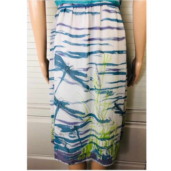 NWT Anthropologie by We Love Vera Draper Neck Midi Dress w Underdress Slip 10 - Picture 7 of 12